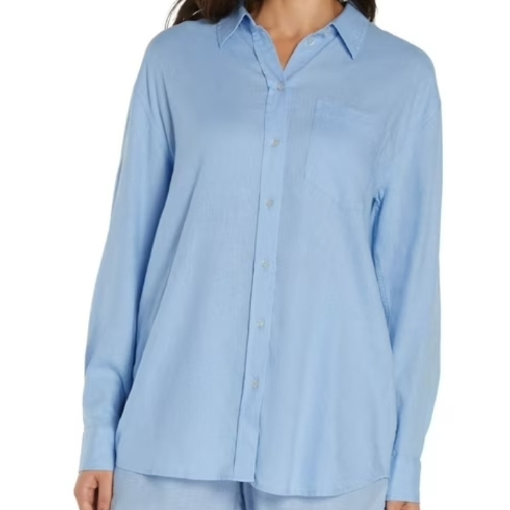 GAP Light Blue Long Sleeve Women's Top